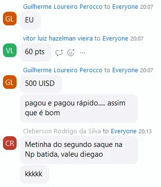 “Pagou e pagou rápido... assim que é bom.”